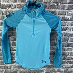 Girl's Under Armour Light‎ Blue Performance Pullover